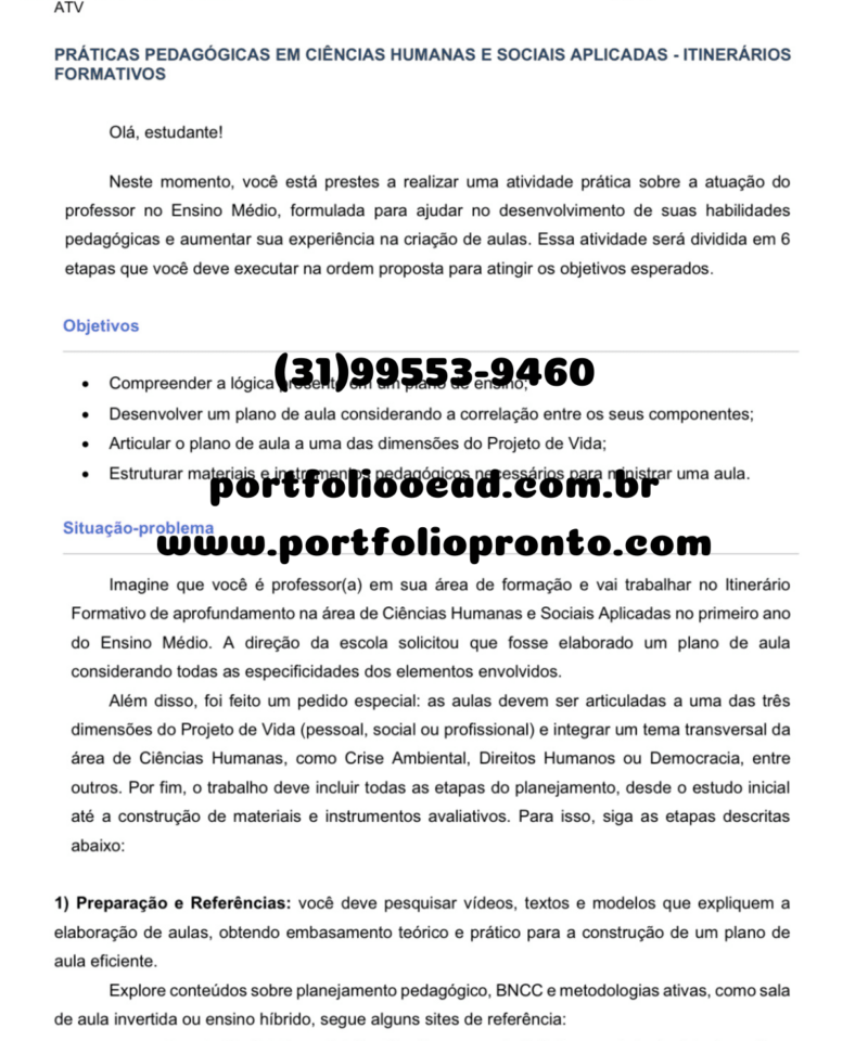Práticas pedagógicas em ciências humanas e sociais aplicadas - itinerários formativos