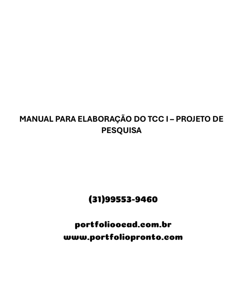 Trabalho de conclusão de curso I