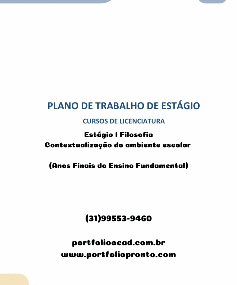 Estágio I Filosofia