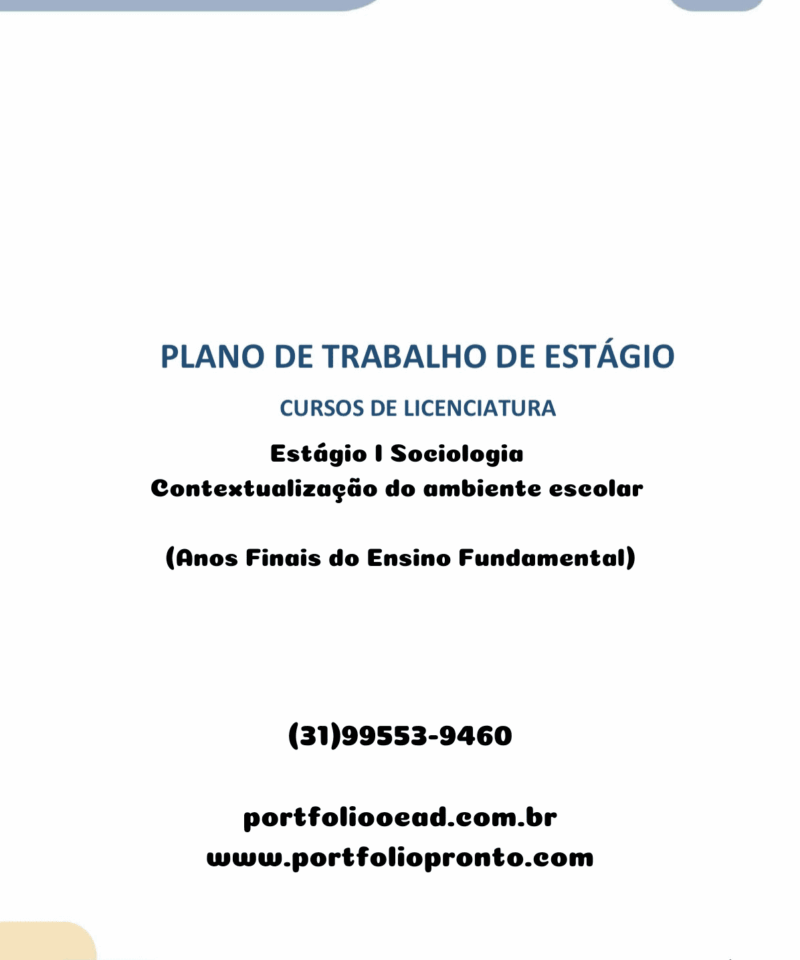 Estágio I Sociologia
