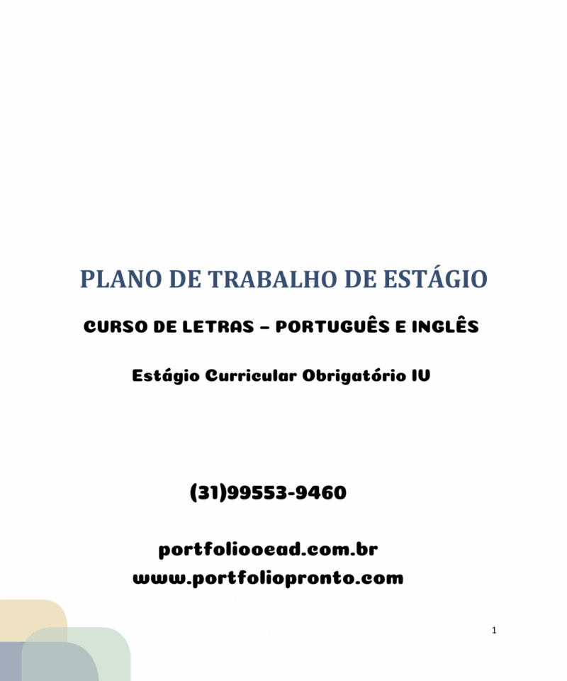 Estágio IV Letras - Português e Inglês