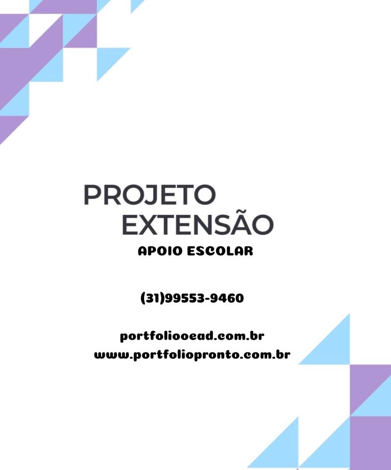 Projeto de extensão – Apoio escolar